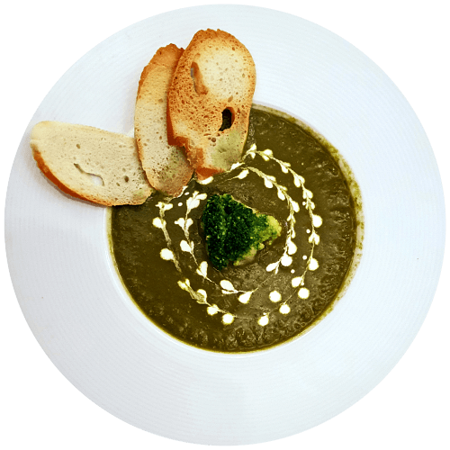 Крем суп зі шпинату та броколі